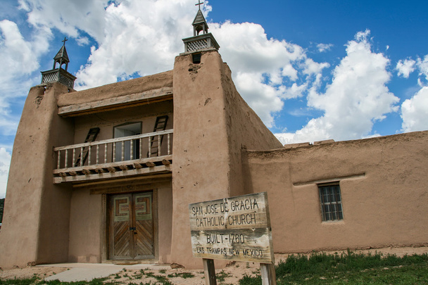 San jose de gracia kostel v las trampas, Nové Mexiko - Fotografie, Obrázek