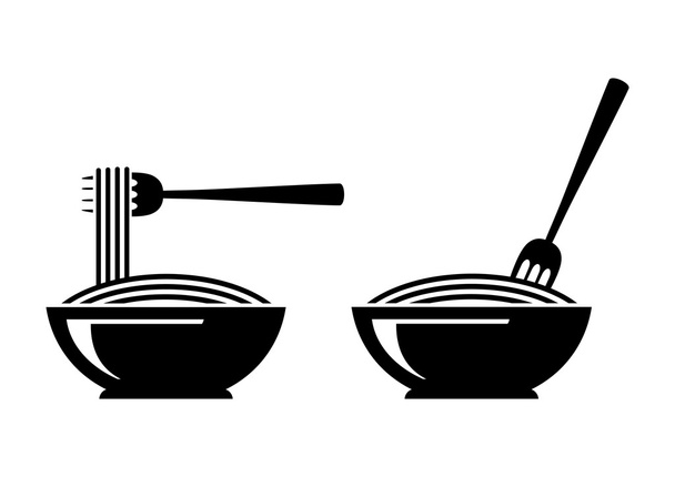 Noodle pictogram - Vector, afbeelding