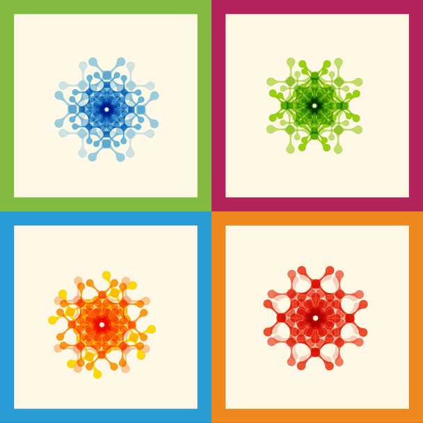 Set color molecule pattern eps - Vector, imagen