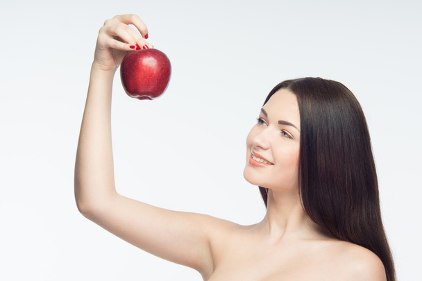 Girl and apples - Valokuva, kuva
