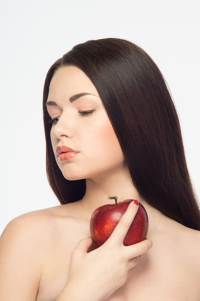 Girl and apples - Foto, Imagem