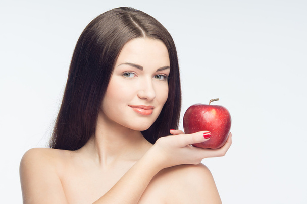 Girl and apples - 写真・画像