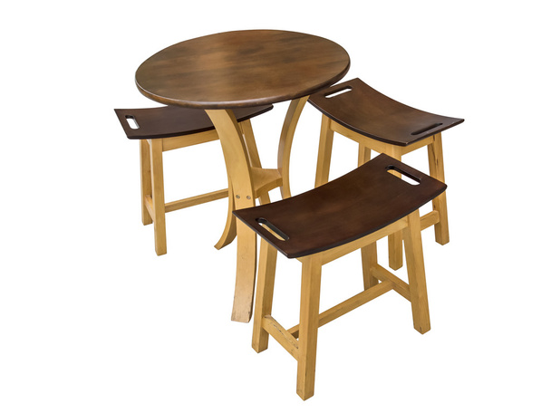 ahşap masa ve sandalyeler boş - Fotoğraf, Görsel