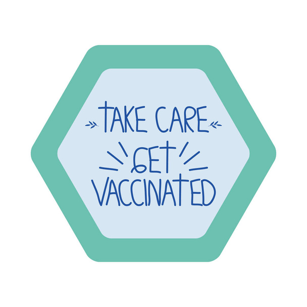 Ontwerp gevaccineerd - Vector, afbeelding
