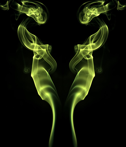 streszczenie kolorowe dymu w czarnym tle - Zdjęcie, obraz