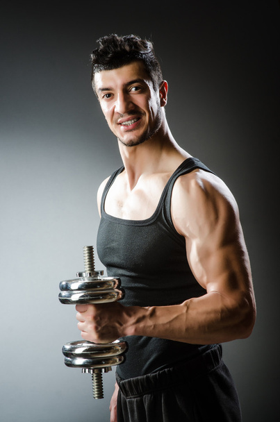 Man with dumbbells - Photo, Image