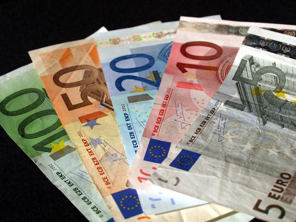 ユーロ紙幣 (欧州連合の通貨) の選択と集中 - 写真・画像