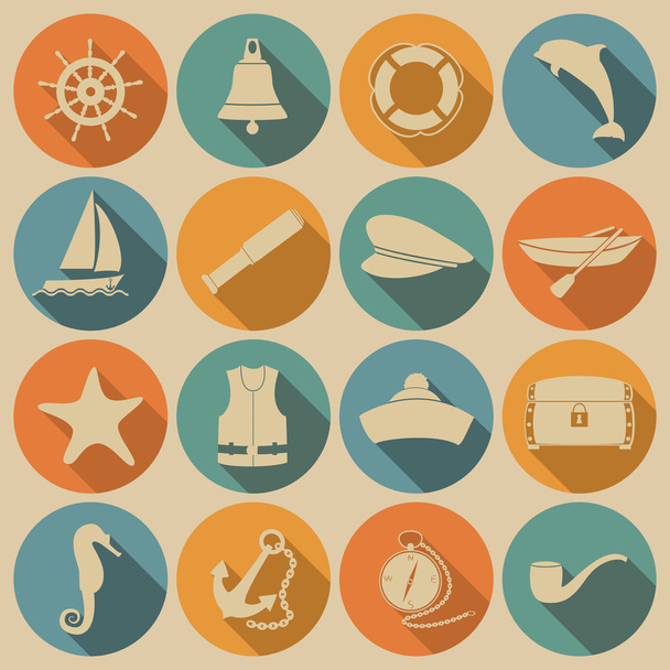 Marine icons - Vector, afbeelding