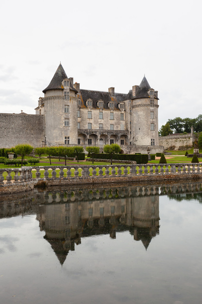 Reflejos de piscina del castillo de La Roche Courbon
  - Foto, imagen
