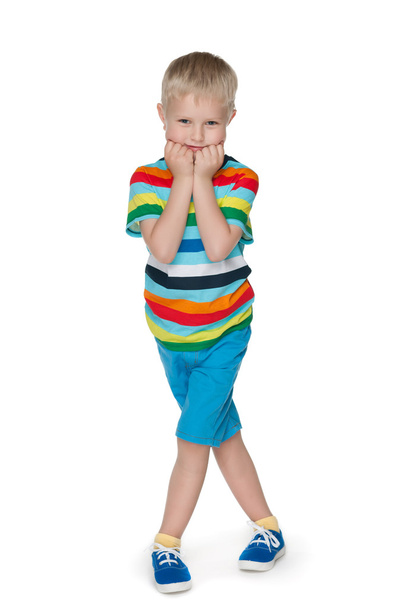 Mode schüchtern kleiner Junge - Foto, Bild