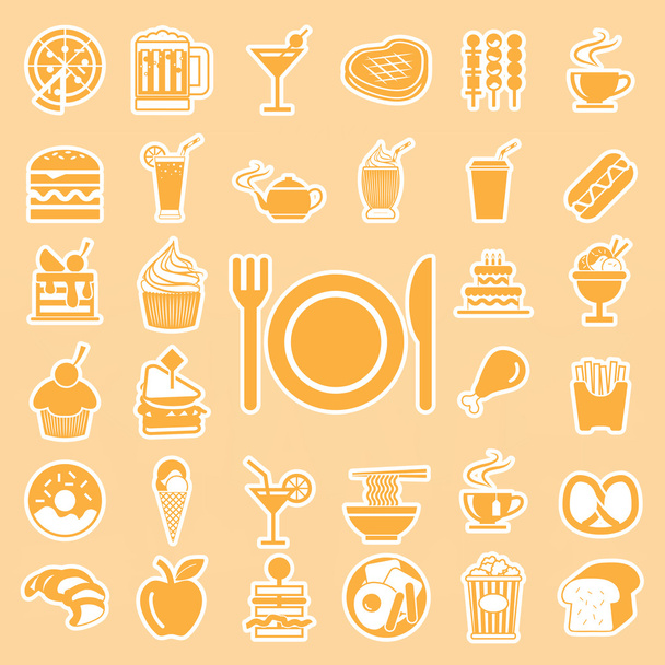 векторне меню набір іконок їжі та напоїв
 - Вектор, зображення
