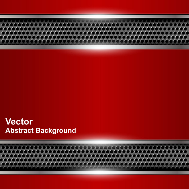technologischen abstrakten Hintergrund metallischen roten Banner. Vektorillustration - Vektor, Bild