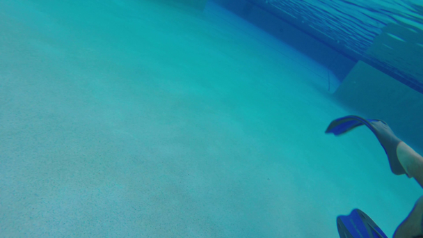 Flippers under water stock video - Footage, Video