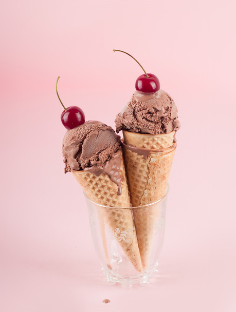 Chocolate ice cream - Photo, Image