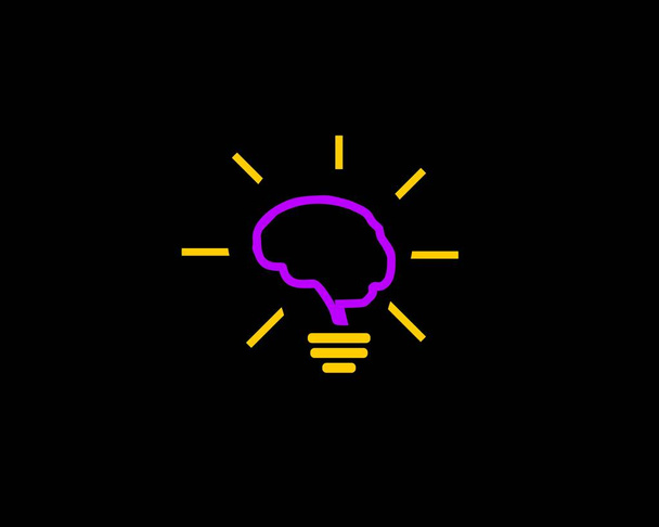 genius brain illustration logo vector - Vector, Image