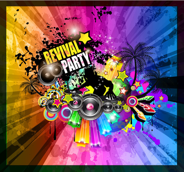 parti club müzik etkinliği el ilanı - Vektör, Görsel