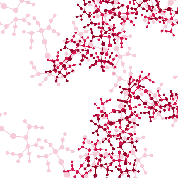 Молекулярный фон, красочная иллюстрация
 - Вектор,изображение
