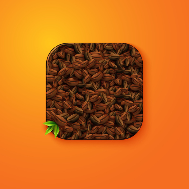 Coffee beans icon - Vector, afbeelding