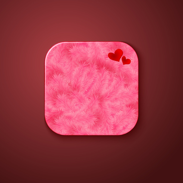 Fluffy icon with hearts - Vector, Image