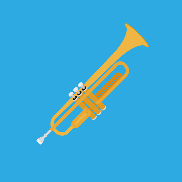 Abstract Colorful Trumpet Isolated On Color Background  - Vetor, Imagem