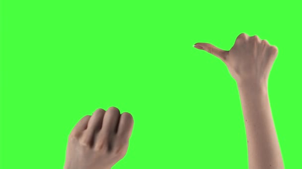 Пакет з різними 21 жестами рук, показаний на зеленому екрані
 - Кадри, відео
