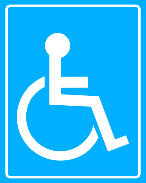 白いアイコン車椅子 - ベクター画像