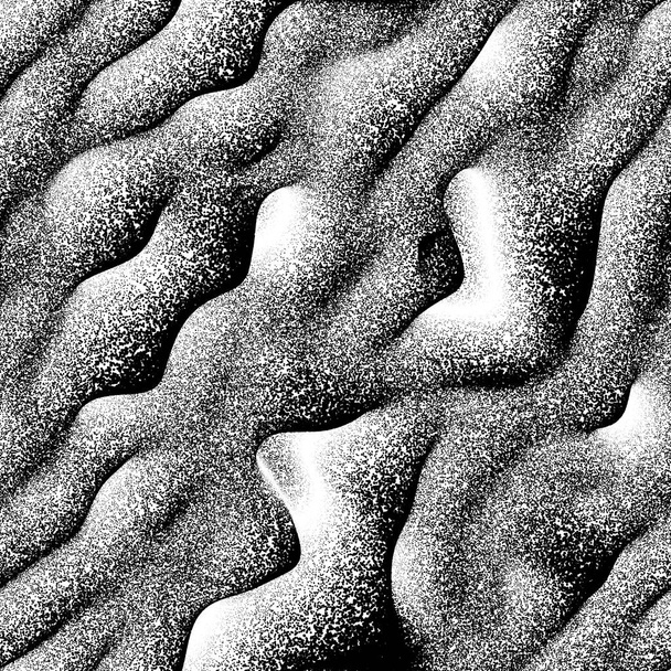 Naadloze ruis splatter pointillisme golvend patroon staal - Foto, afbeelding