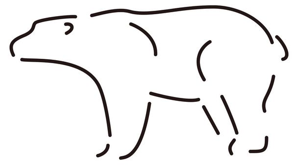 ведмежа лінія мистецтва тварин Векторна ілюстрація прозорого фону
 - Вектор, зображення