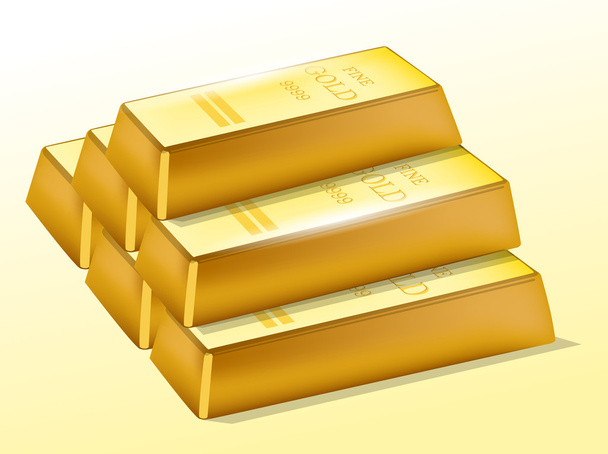 Gold Bars - Vector, Image