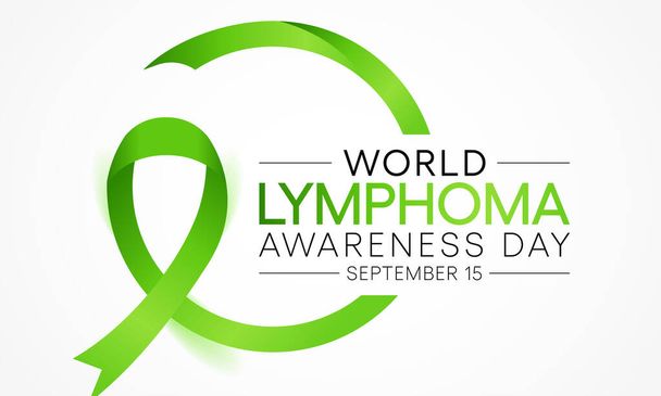 Światowy Dzień świadomości chłoniaka jest obchodzony co roku na 15 września, jest to rak układu limfatycznego, który jest częścią sieci zwalczania zarazków organizmu. Ilustracja wektora - Wektor, obraz