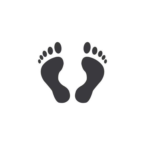 pieds icône vecteur, illustration vectorielle de stock style design plat - Vecteur, image