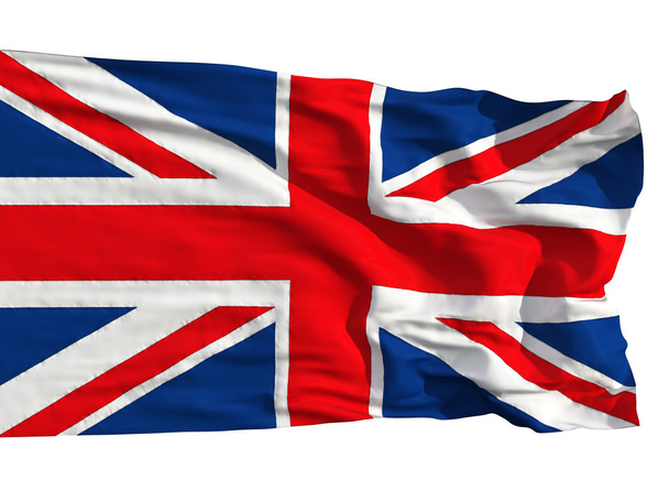 Flag of the United Kingdom, flying in the wind - Fotografie, Obrázek
