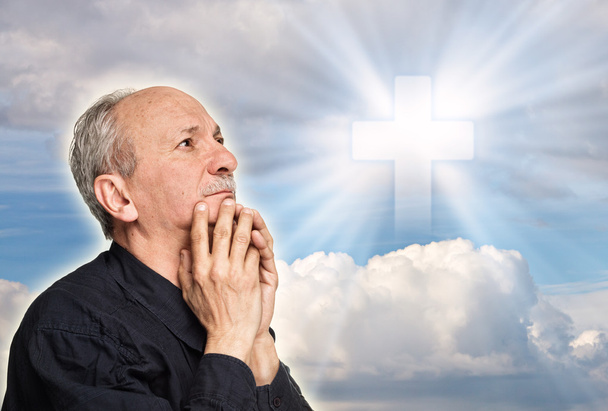 yaşlı bir adam için dua - Fotoğraf, Görsel