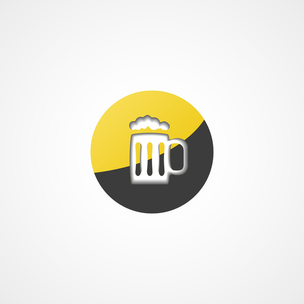 soğuk bir bira web simgesi - Vektör, Görsel