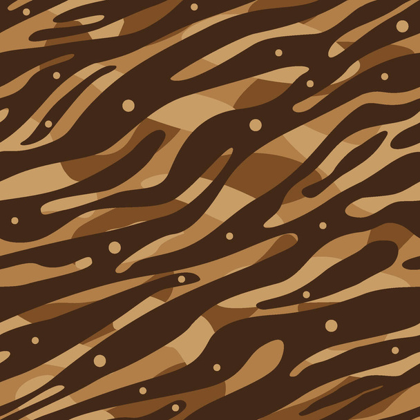 camouflage pattern with brown background - Vecteur, image