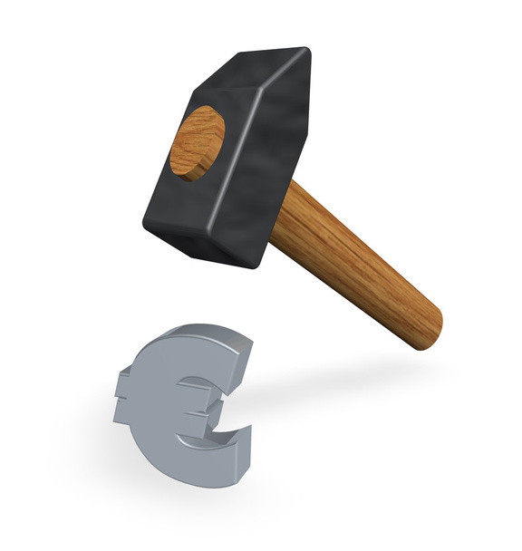Hammer over Euro - Фото, изображение