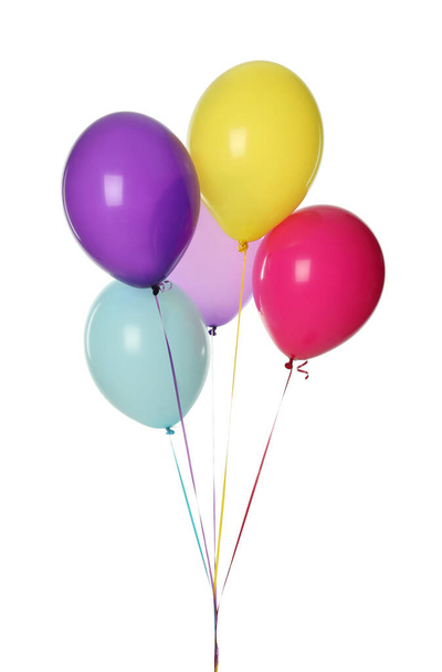 Bunch of colorful balloons on white background - Fotografie, Obrázek