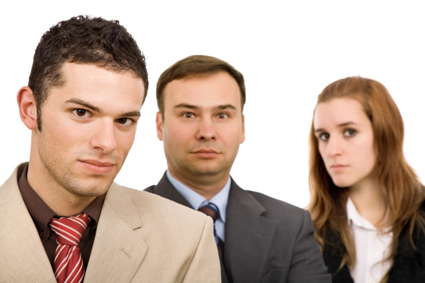 fiatal üzleti csapat, elszigetelt fehér background - Fotó, kép