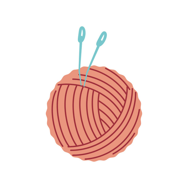 neulominen villalanka neuloilla - Vektori, kuva