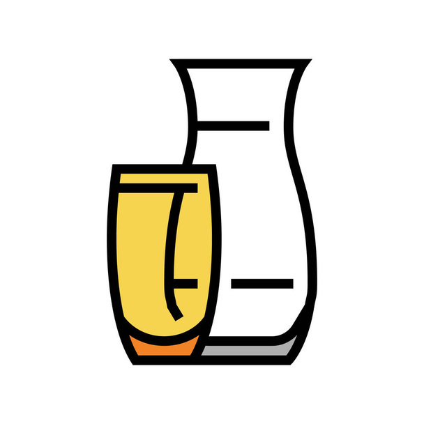 vase verre production couleur icône vectoriel illustration - Vecteur, image