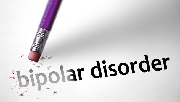 Eraser deleting the concept Bipolar Disorder  - Photo, Image