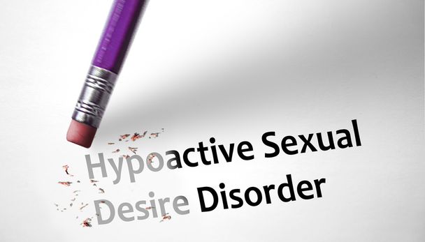 Eraser deleting the concept Hypoactive Sexual Desire Disorder HS - Photo, Image