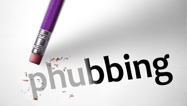 guma odstranit slovo phubbing  - Fotografie, Obrázek