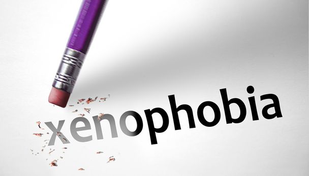 Gumka usuwanie ksenofobii słowo - Zdjęcie, obraz