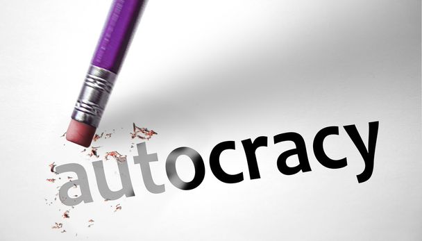Borrador de borrar la palabra Autocracia
  - Foto, Imagen