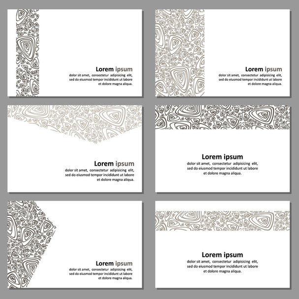 Set of neutral business cards - Vector, Image
