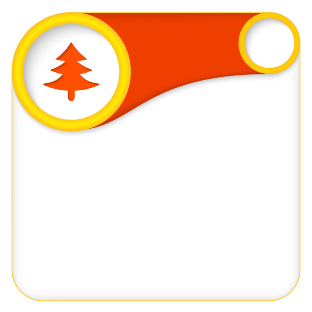 color box for entering text with tree symbol - Vector, imagen