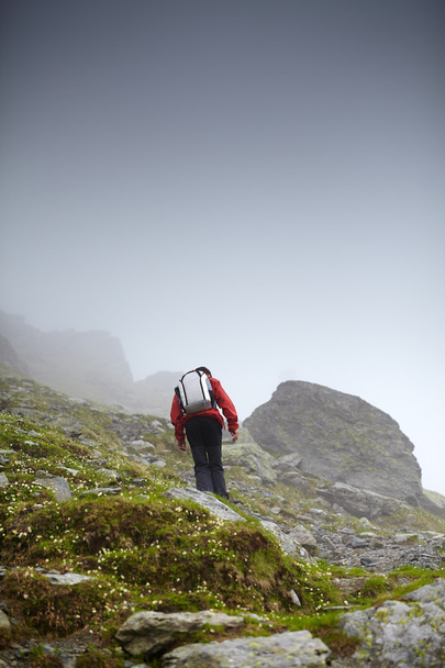 Teenage hiker on mountain - Fotó, kép