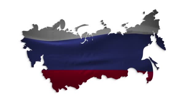 Un filmato di alta qualità di 3D Russia bandiera tessuto superficie sfondo animazione - Filmati, video