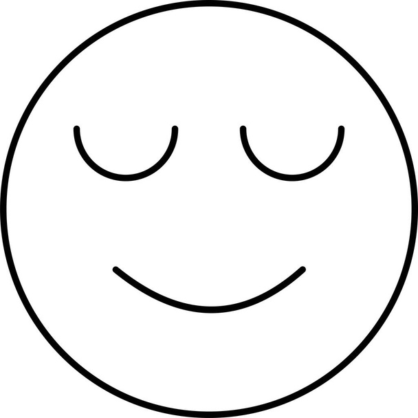 Icono de Vector Emoji satisfecho que puede modificar o editar fácilmente - Vector, Imagen